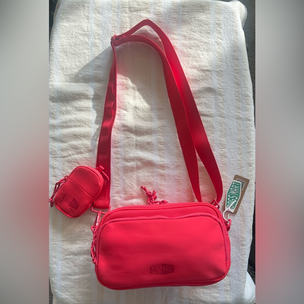 BAGSMART  Pinkish-Coral Red Crossbody  Bag